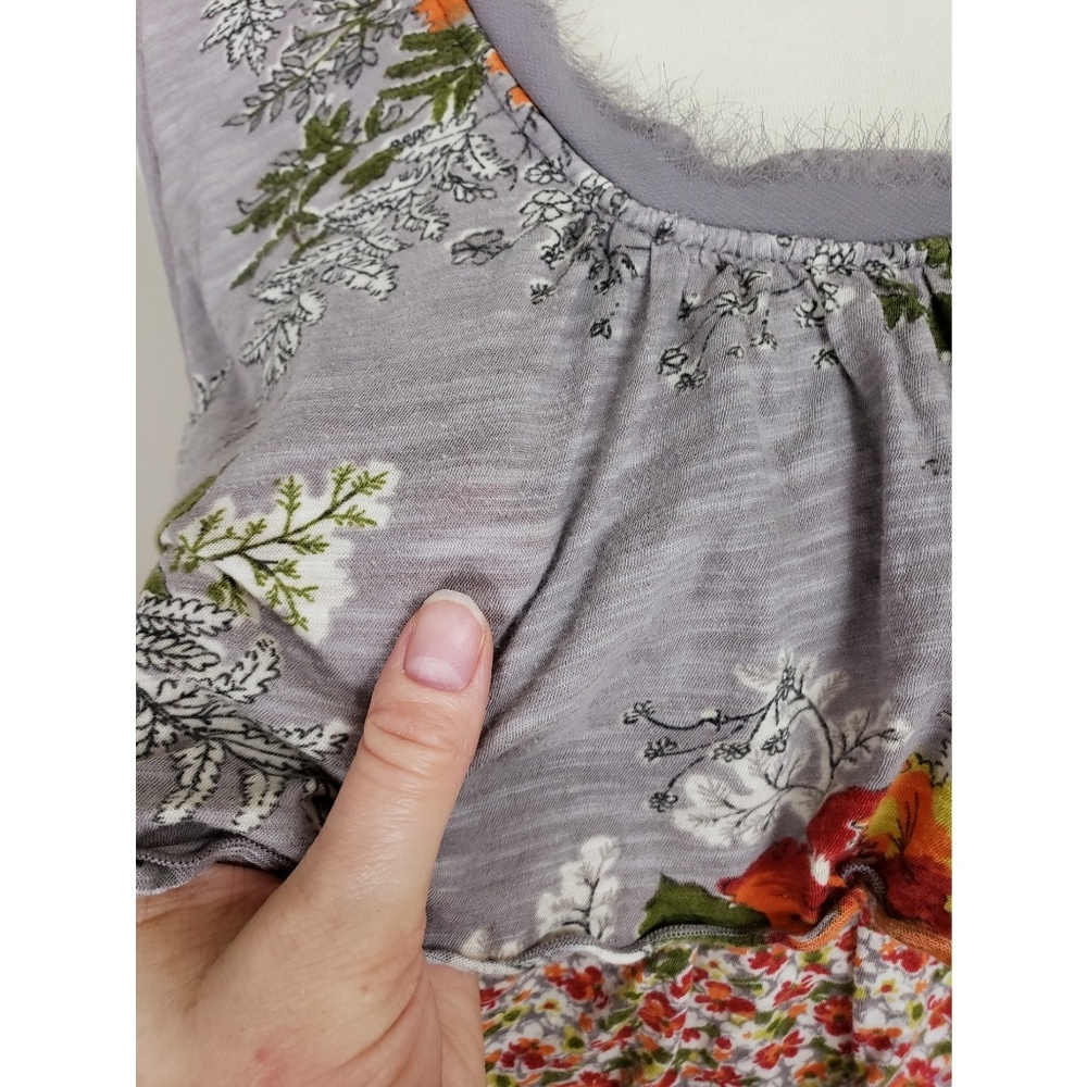 Anthropologie Ric Rac Layered Floral Blouse - Picture 4 of 6